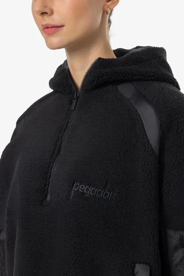 Women Pegador Hoodies Bonny Teddy Fabric Mix Halfzip Black Women Pegador Hoodies Bonny Teddy Fabric Mix Halfzip Black