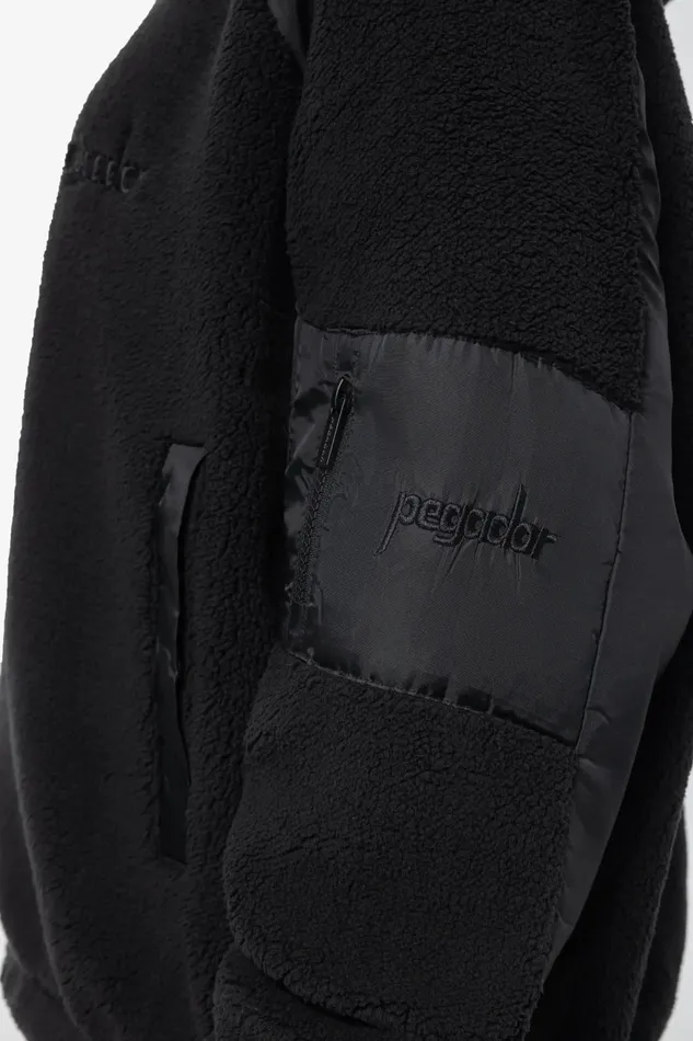 Women Pegador Hoodies Bonny Teddy Fabric Mix Halfzip Black Women Pegador Hoodies Bonny Teddy Fabric Mix Halfzip Black