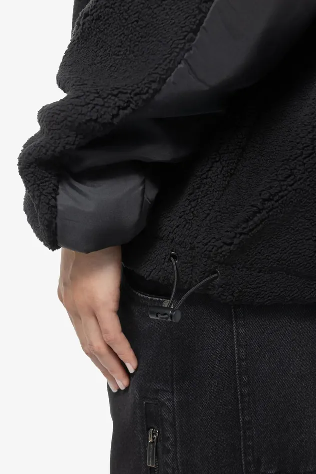 Women Pegador Hoodies Bonny Teddy Fabric Mix Halfzip Black Women Pegador Hoodies Bonny Teddy Fabric Mix Halfzip Black