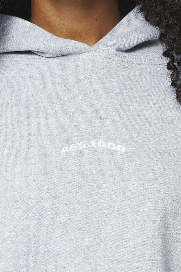 Women Pegador Hoodies Chancery Oversized Cropped Hoodie Grey Melange Women Pegador Hoodies Chancery Oversized Cropped Hoodie Grey Melange