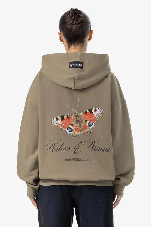 Women Pegador Hoodies Fia Oversized Hoodie Washed Desert Taupe