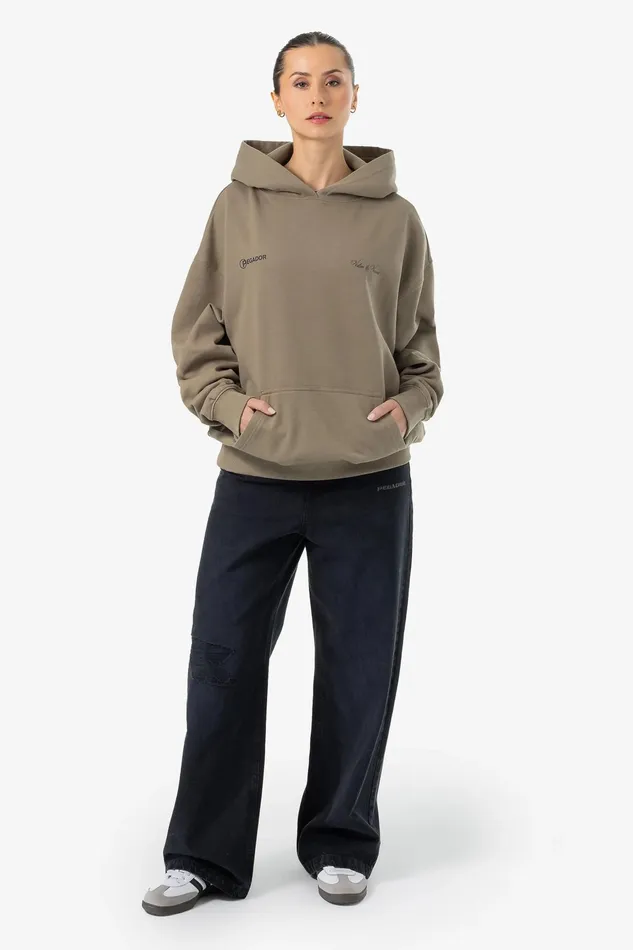 Women Pegador Hoodies Fia Oversized Hoodie Washed Desert Taupe Women Pegador Hoodies Fia Oversized Hoodie Washed Desert Taupe