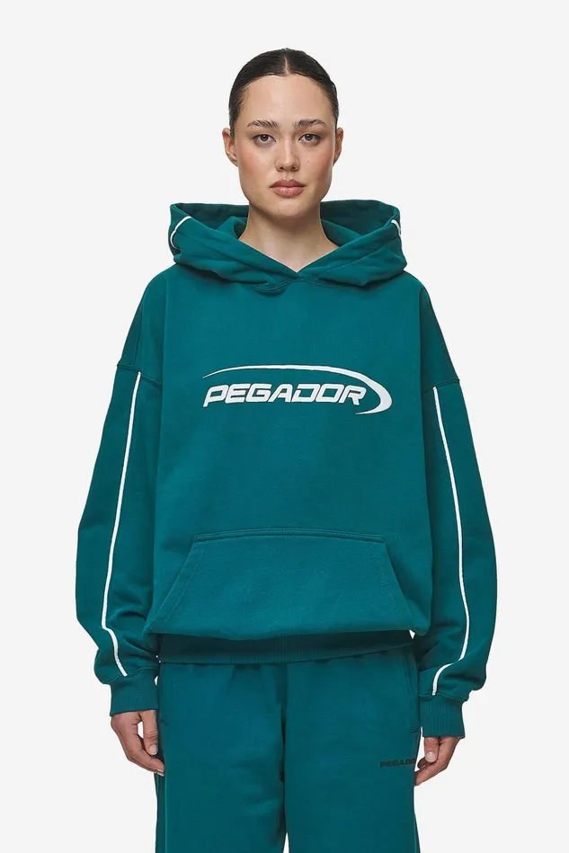 Women Pegador Hoodies Naomi Oversized Hoodie Washed Urban Turquoise