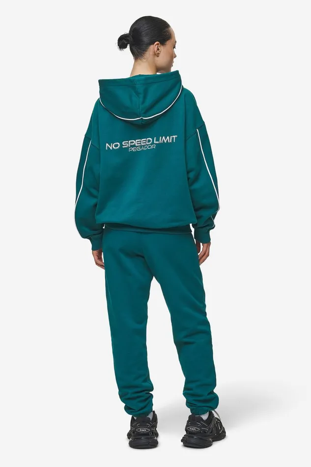Women Pegador Hoodies Naomi Oversized Hoodie Washed Urban Turquoise Women Pegador Hoodies Naomi Oversized Hoodie Washed Urban Turquoise
