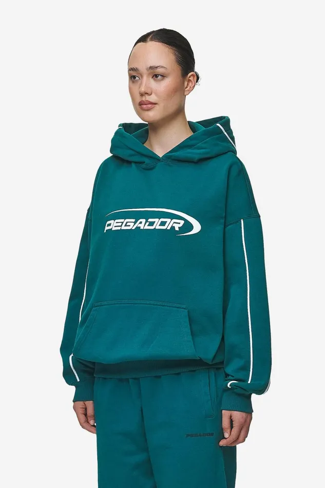 Women Pegador Hoodies Naomi Oversized Hoodie Washed Urban Turquoise Women Pegador Hoodies Naomi Oversized Hoodie Washed Urban Turquoise