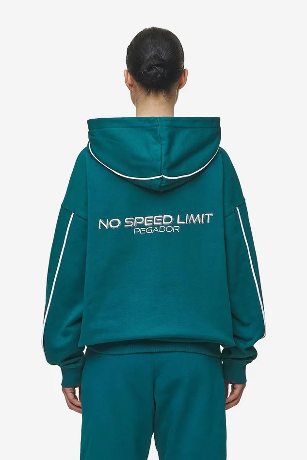 Women Pegador Hoodies Naomi Oversized Hoodie Washed Urban Turquoise Women Pegador Hoodies Naomi Oversized Hoodie Washed Urban Turquoise