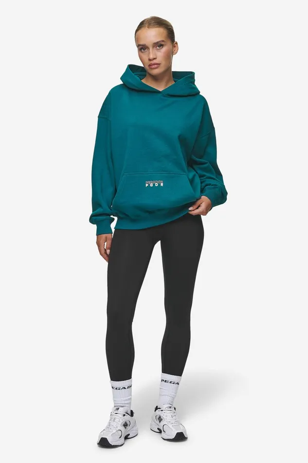 Women Pegador Hoodies Nisa Oversized Hoodie Washed Urban Turquoise Women Pegador Hoodies Nisa Oversized Hoodie Washed Urban Turquoise