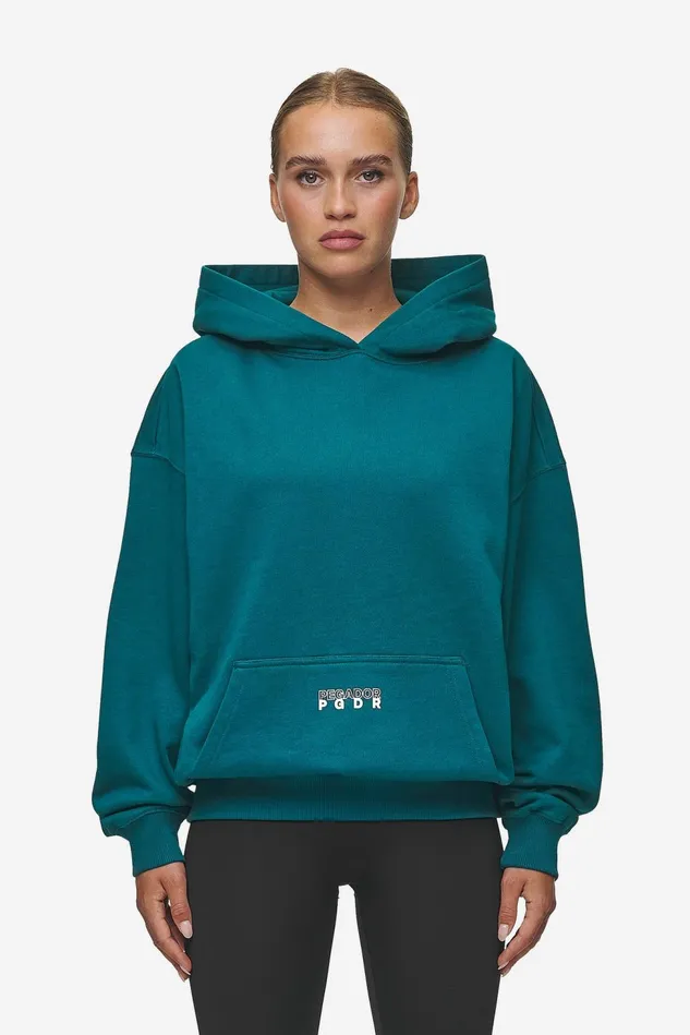 Women Pegador Hoodies Nisa Oversized Hoodie Washed Urban Turquoise Women Pegador Hoodies Nisa Oversized Hoodie Washed Urban Turquoise