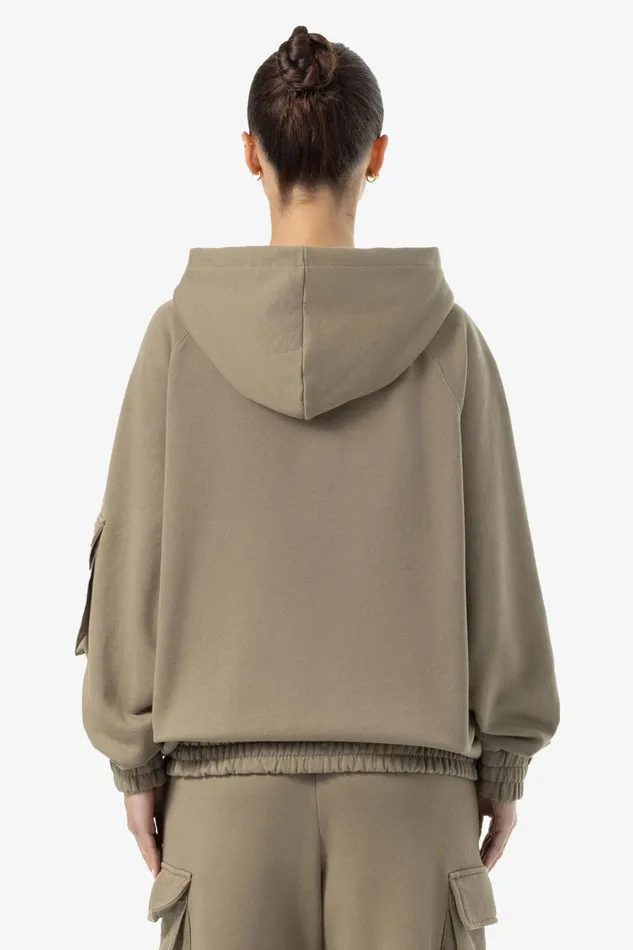 Women Pegador Hoodies Nona Oversized Sweat Jacket Washed Desert Taupe Women Pegador Hoodies Nona Oversized Sweat Jacket Washed Desert Taupe