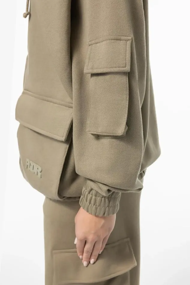 Women Pegador Hoodies Nona Oversized Sweat Jacket Washed Desert Taupe Women Pegador Hoodies Nona Oversized Sweat Jacket Washed Desert Taupe