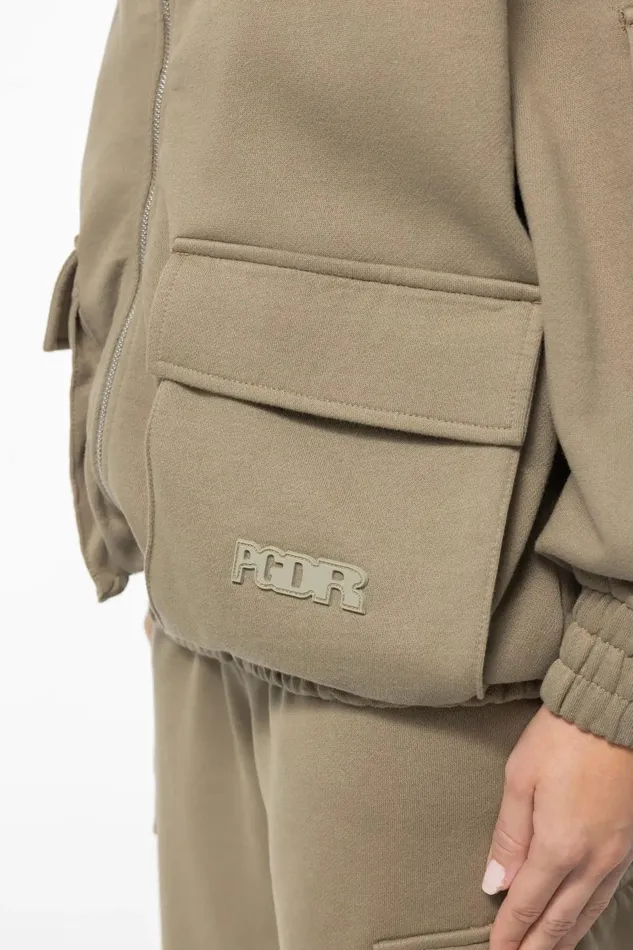 Women Pegador Hoodies Nona Oversized Sweat Jacket Washed Desert Taupe Women Pegador Hoodies Nona Oversized Sweat Jacket Washed Desert Taupe