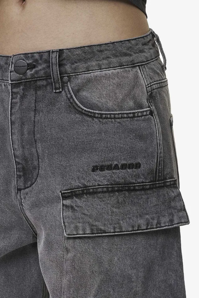 Women Pegador Jeans Leli High Waist Cargo Jeans Washed Deep Grey Women Pegador Jeans Leli High Waist Cargo Jeans Washed Deep Grey
