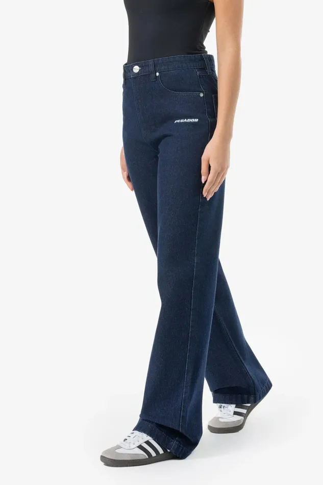 Women Pegador Jeans Naddy Wide Leg Jeans Dark Blue Women Pegador Jeans Naddy Wide Leg Jeans Dark Blue