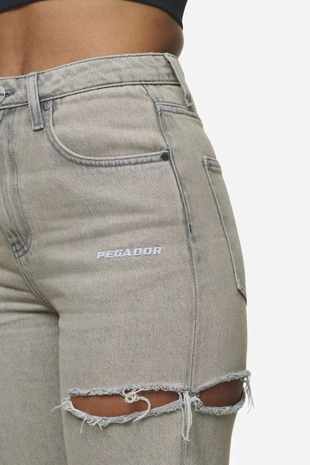 Women Pegador Jeans Romani Destroyed High Waist Jeans Washed Coast Sand Women Pegador Jeans Romani Destroyed High Waist Jeans Washed Coast Sand