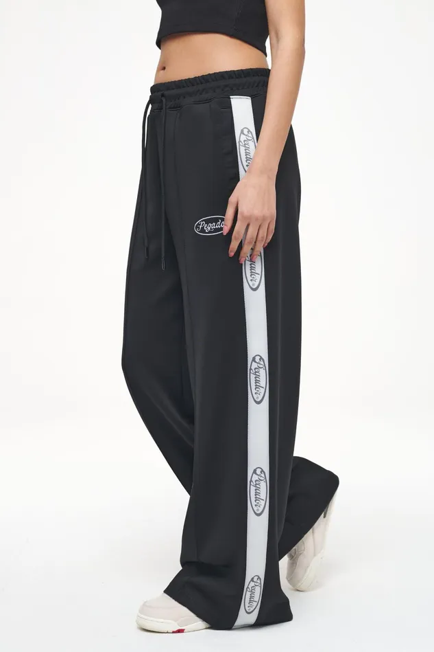 Women Pegador Pants Karia Loose Track Pants Black Angels Cream
