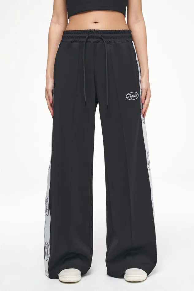 Women Pegador Pants Karia Loose Track Pants Black Angels Cream Women Pegador Pants Karia Loose Track Pants Black Angels Cream