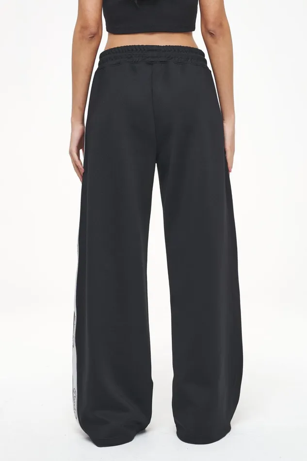 Women Pegador Pants Karia Loose Track Pants Black Angels Cream Women Pegador Pants Karia Loose Track Pants Black Angels Cream
