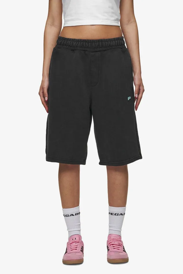 Women Pegador Shorts Leono Overknee Heavy Sweat Shorts Vintage Black Gum Women Pegador Shorts Leono Overknee Heavy Sweat Shorts Vintage Black Gum