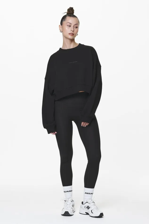 Women Pegador Sweaters Londa Cropped Oversized Sweater Black Gum Women Pegador Sweaters Londa Cropped Oversized Sweater Black Gum