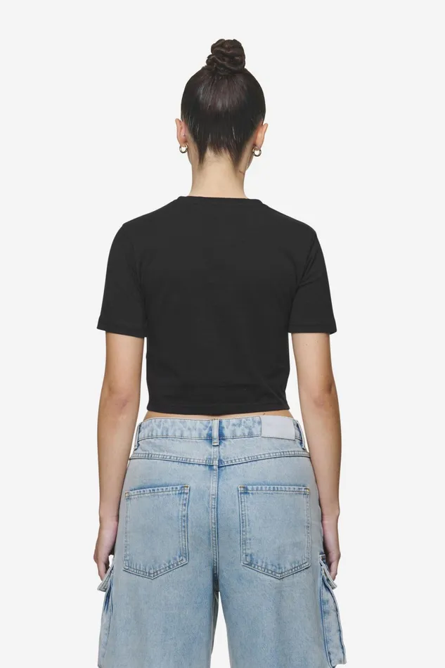 Women Pegador Tees Jenna Cropped Baby Tee Black Women Pegador Tees Jenna Cropped Baby Tee Black