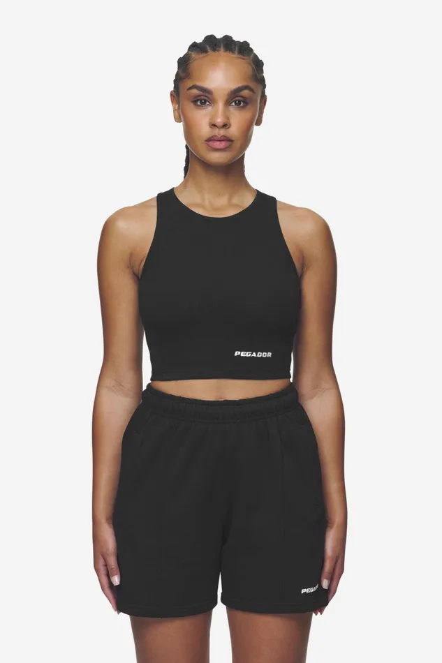 Women Pegador Tops Ayla Crop Top Black White