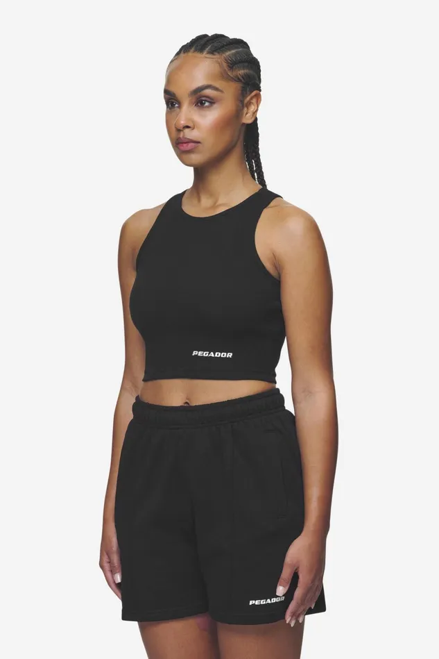 Women Pegador Tops Ayla Crop Top Black White Women Pegador Tops Ayla Crop Top Black White