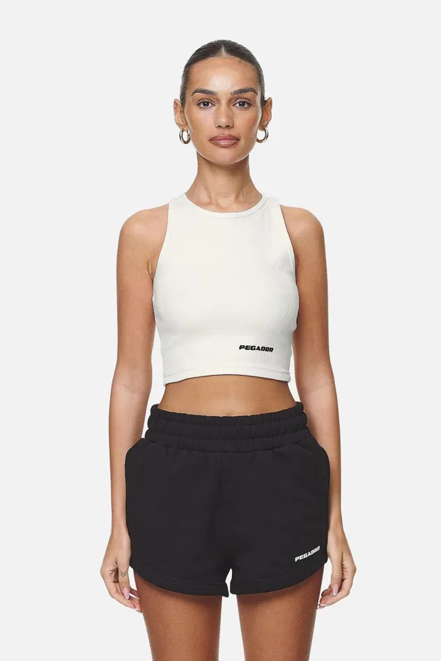 Women Pegador Tops Ayla Crop TopWashed Coconut Milk Black