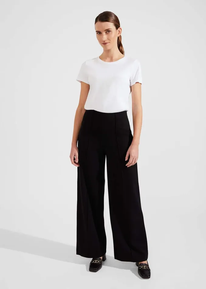 Women Petite Prim Trousers Black Hobbs Trousers