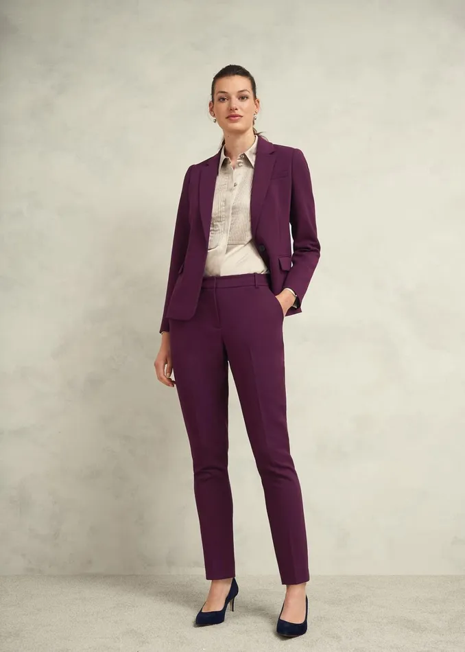 Women Petite Sami Trousers Warm Plum Hobbs Suits and CoOrds