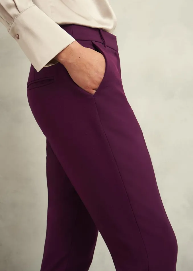 Women Petite Sami Trousers Warm Plum Hobbs Suits and CoOrds