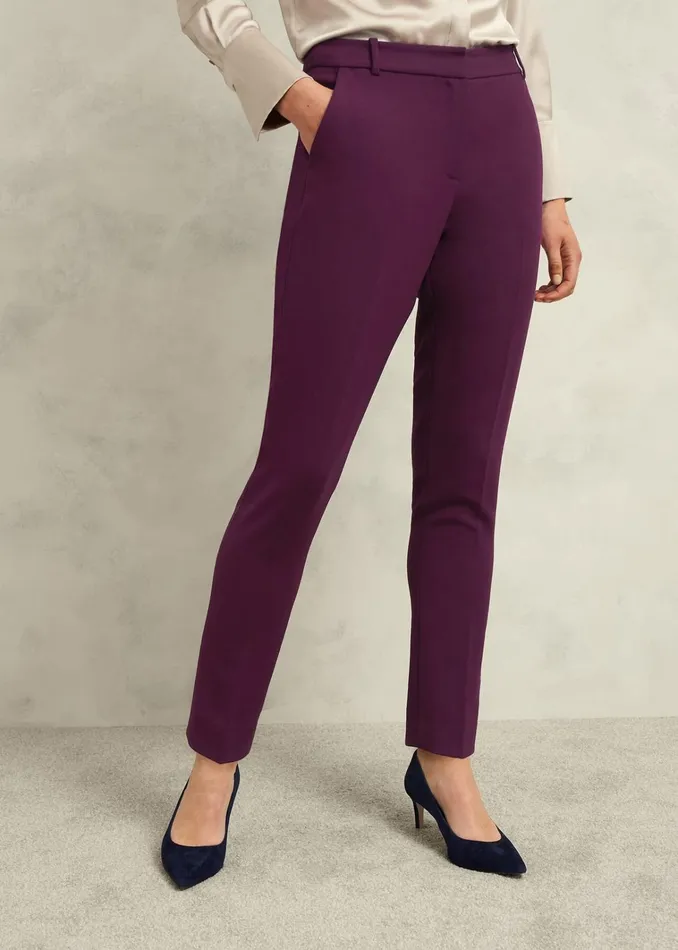 Women Petite Sami Trousers Warm Plum Hobbs Suits and CoOrds