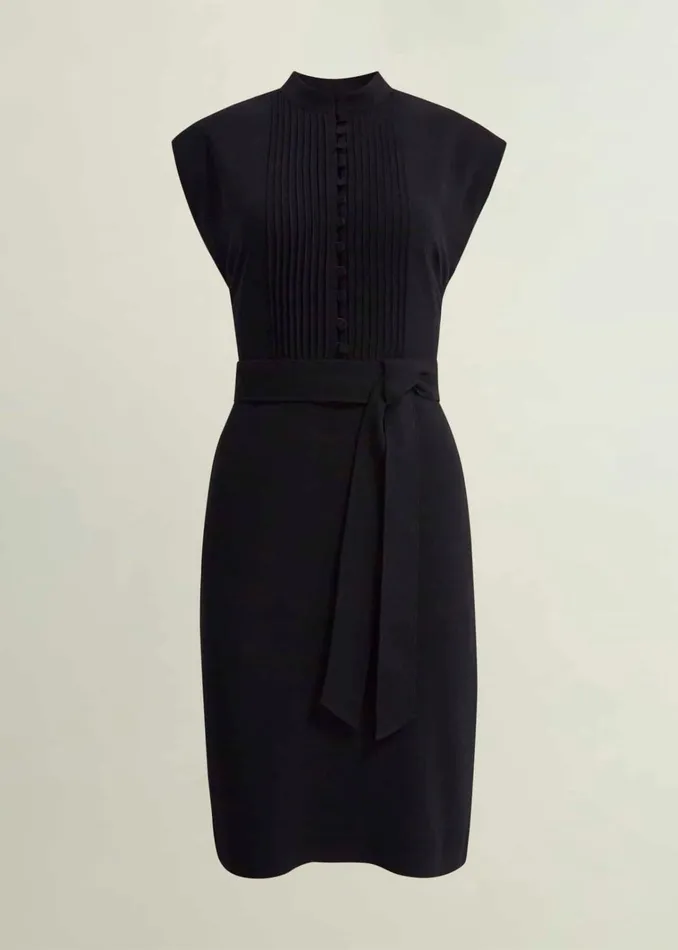 Women Pia Pintuck Dress Black Hobbs Dresses and Jumpsuits