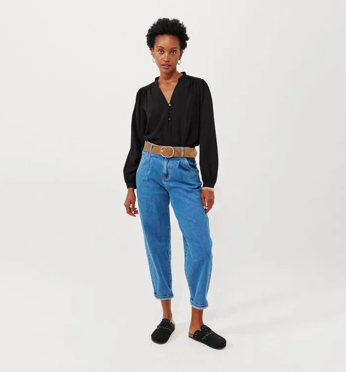 Women Plain Blouse 8211 Black Promod Shirts And Tunics Women Plain Blouse 8211 Black Promod Shirts And Tunics