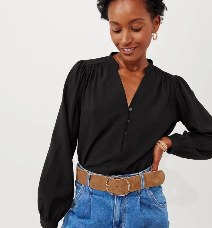 Women Plain Blouse 8211 Black Promod Shirts And Tunics Women Plain Blouse 8211 Black Promod Shirts And Tunics