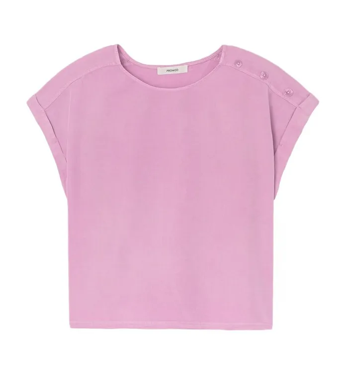 Women Plain Lyocell Top 8211 Lilac Promod Tops Women Plain Lyocell Top 8211 Lilac Promod Tops