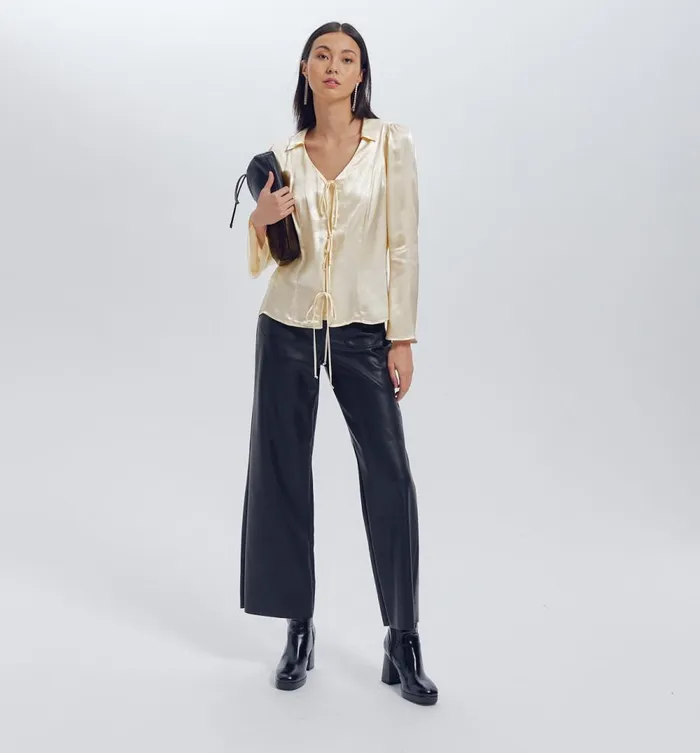 Women Plain Satin Blouse 8211 Beige Promod Shirts And Tunics Women Plain Satin Blouse 8211 Beige Promod Shirts And Tunics