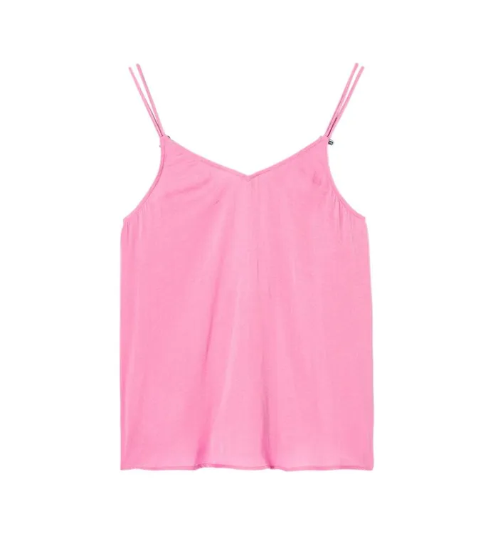 Women Plain Satin Top 8211 Pink Promod Tops Women Plain Satin Top 8211 Pink Promod Tops