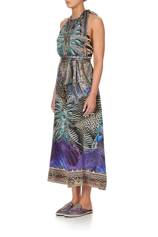 Women Playsuits and Jumpsuits Camilla Drawstring Neck Jumpsuit Animal Army