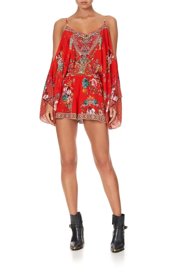 Women Playsuits and Jumpsuits Camilla Drop Shoulder Playsuit Cameos Can Can