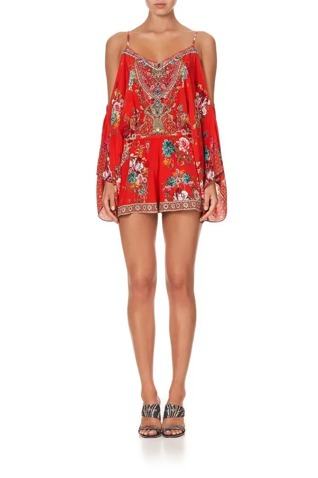 Women Playsuits and Jumpsuits Camilla Drop Shoulder Playsuit Cameos Can Can