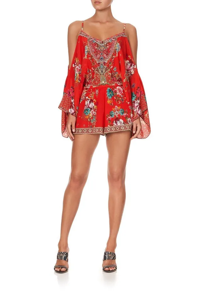 Women Playsuits and Jumpsuits Camilla Drop Shoulder Playsuit Cameos Can Can