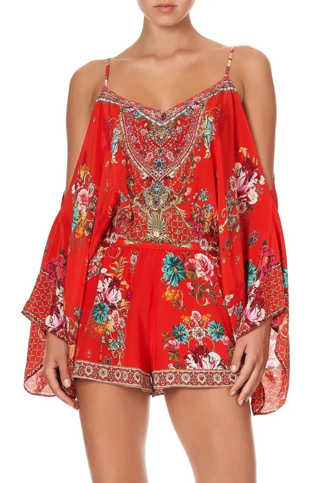 Women Playsuits and Jumpsuits Camilla Drop Shoulder Playsuit Cameos Can Can