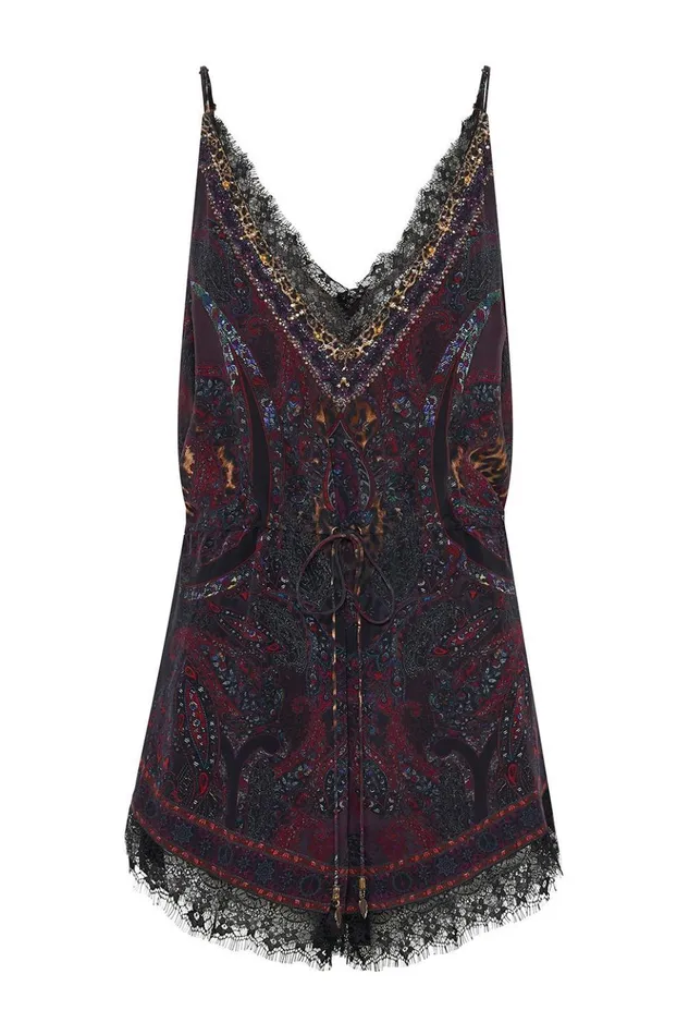 Women Playsuits and Jumpsuits Camilla VNeck Lace Playsuit The Smoking Lounge