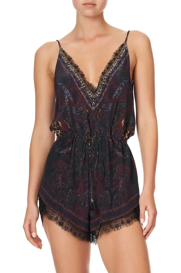 Women Playsuits and Jumpsuits Camilla VNeck Lace Playsuit The Smoking Lounge