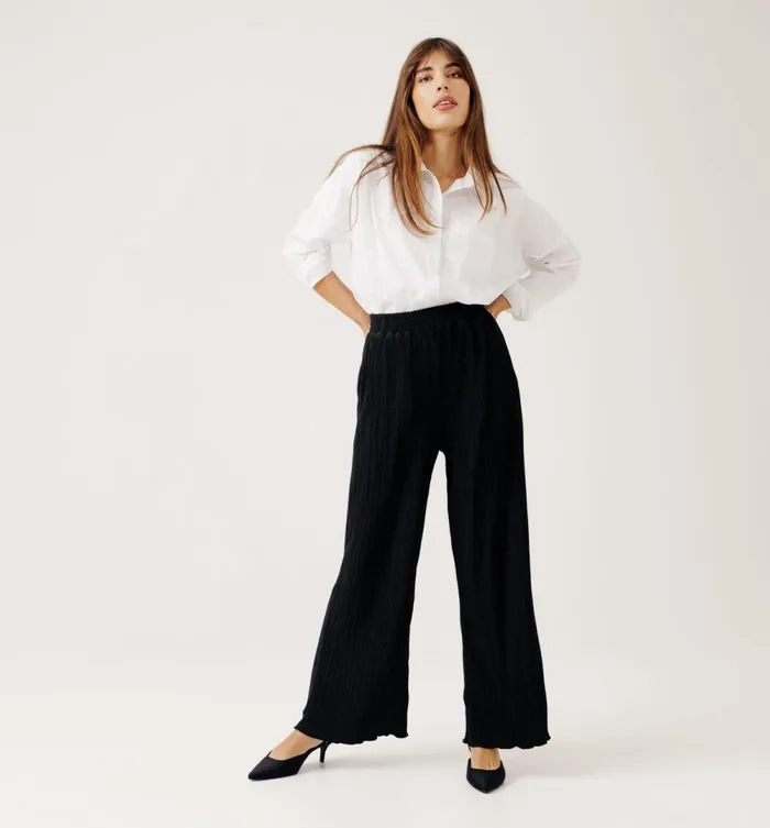 Women Pleat Trousers 8211 Black Promod Trousers Women Pleat Trousers 8211 Black Promod Trousers