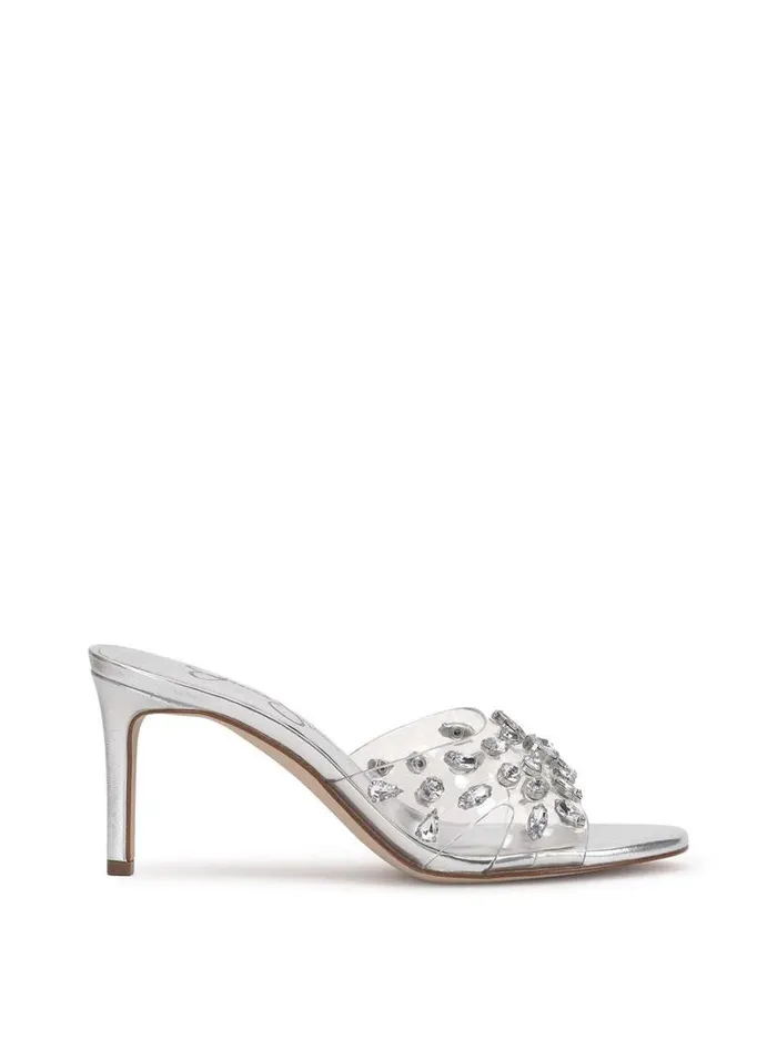 Women Primana Lucite Mule In Silver Jessica Simpson Sandals