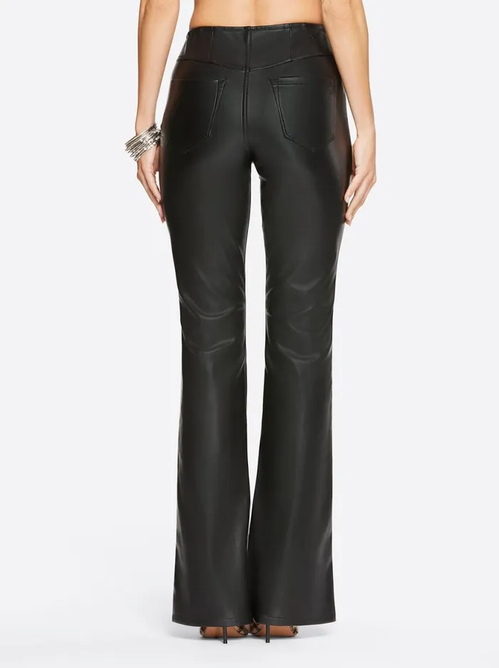 Women Pull On Flare In Black Faux Leather Jessica Simpson Denim