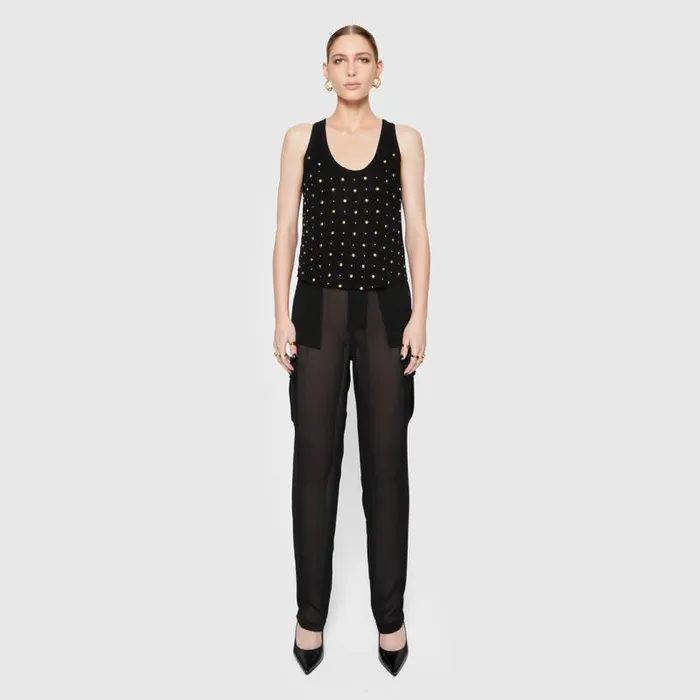 Women Rebecca Minkoff Bottoms Presley Sheer Cargo Pant True Black Women Rebecca Minkoff Bottoms Presley Sheer Cargo Pant True Black