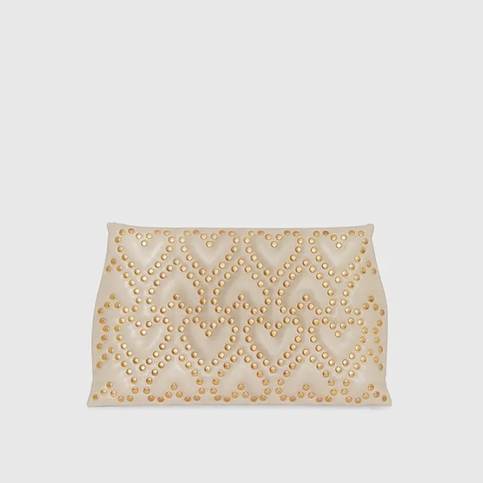Women Rebecca Minkoff Clutches Heart Stud Quilt Pillow Clutch Stone Women Rebecca Minkoff Clutches Heart Stud Quilt Pillow Clutch Stone