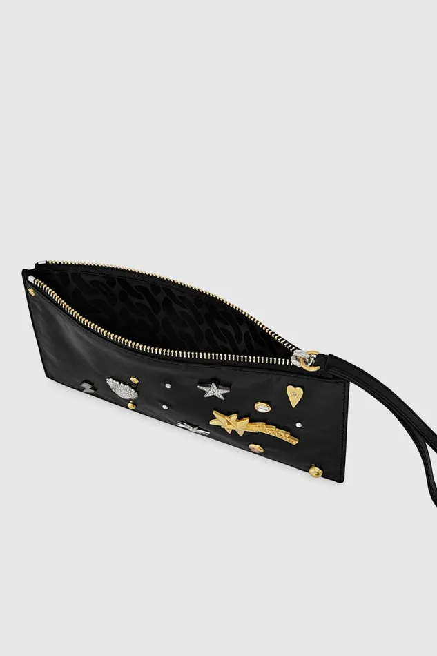 Women Rebecca Minkoff Clutches Medium Celestial Studded Pouch Black Women Rebecca Minkoff Clutches Medium Celestial Studded Pouch Black